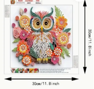 Preview: Diamond Painting Eule